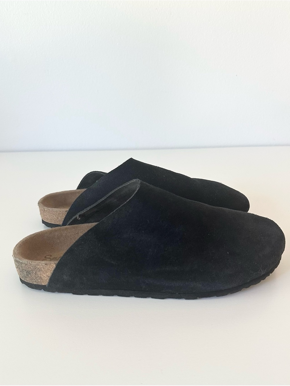 Seychelles Black Suede Leather Clogs Mules Slip On Shoes Size 8.5
